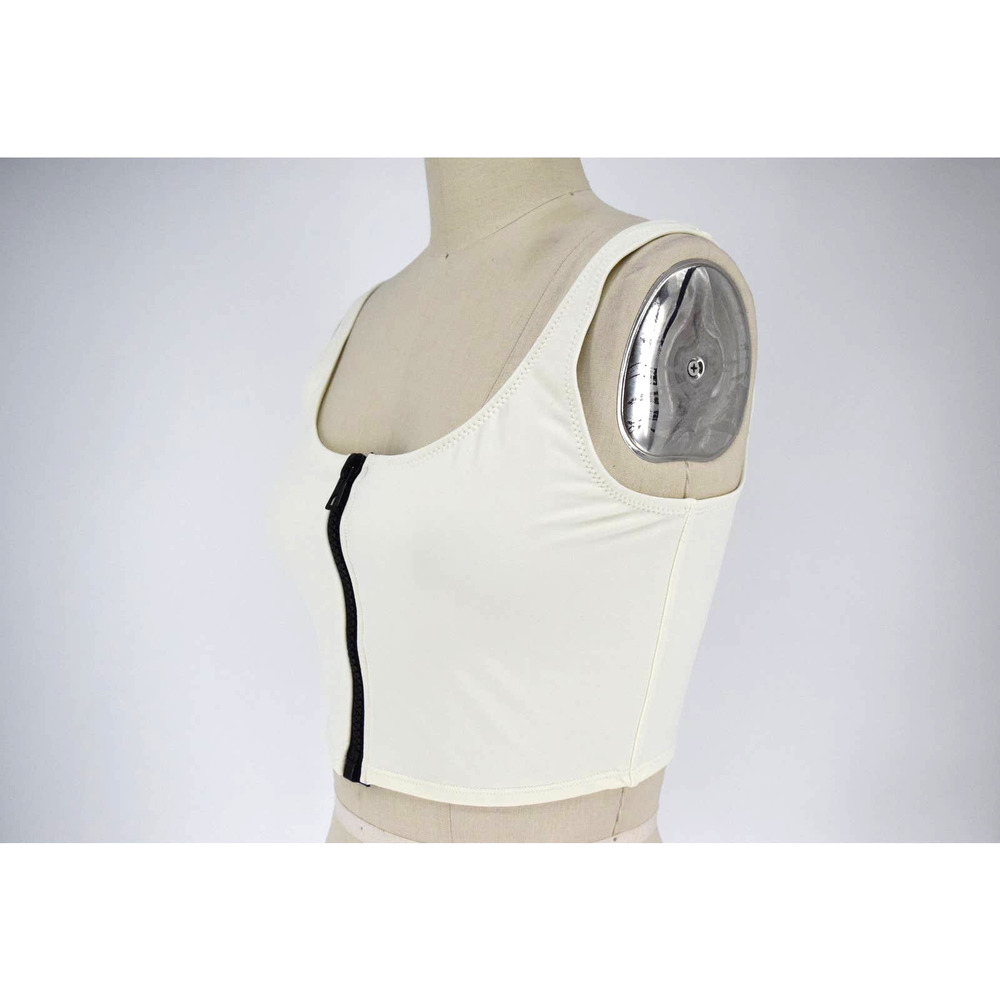 NWT SOLID & STRIPED 'the christie' tankini swim bikini top cream size L women's